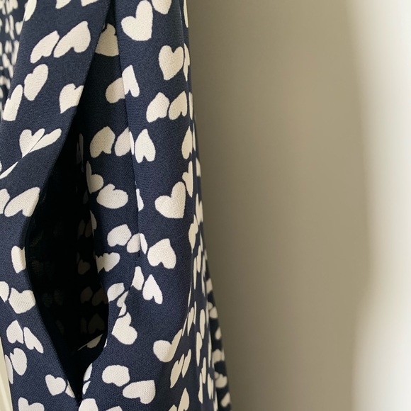 J Crew Navy Blue Dress with White Hearts - Picture 10 of 13